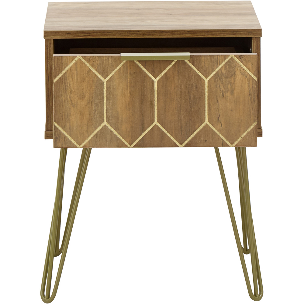 GFW Orleans Single Drawer Mango Yellow Lamp Table Image 3