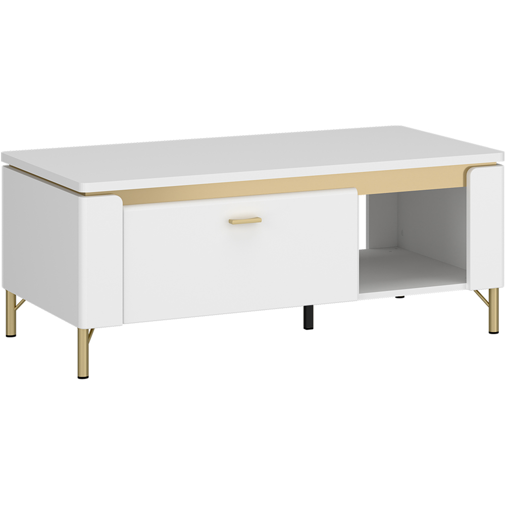 Furniture To Go Lazio Single Door Alpine White Coffee Table Image 2