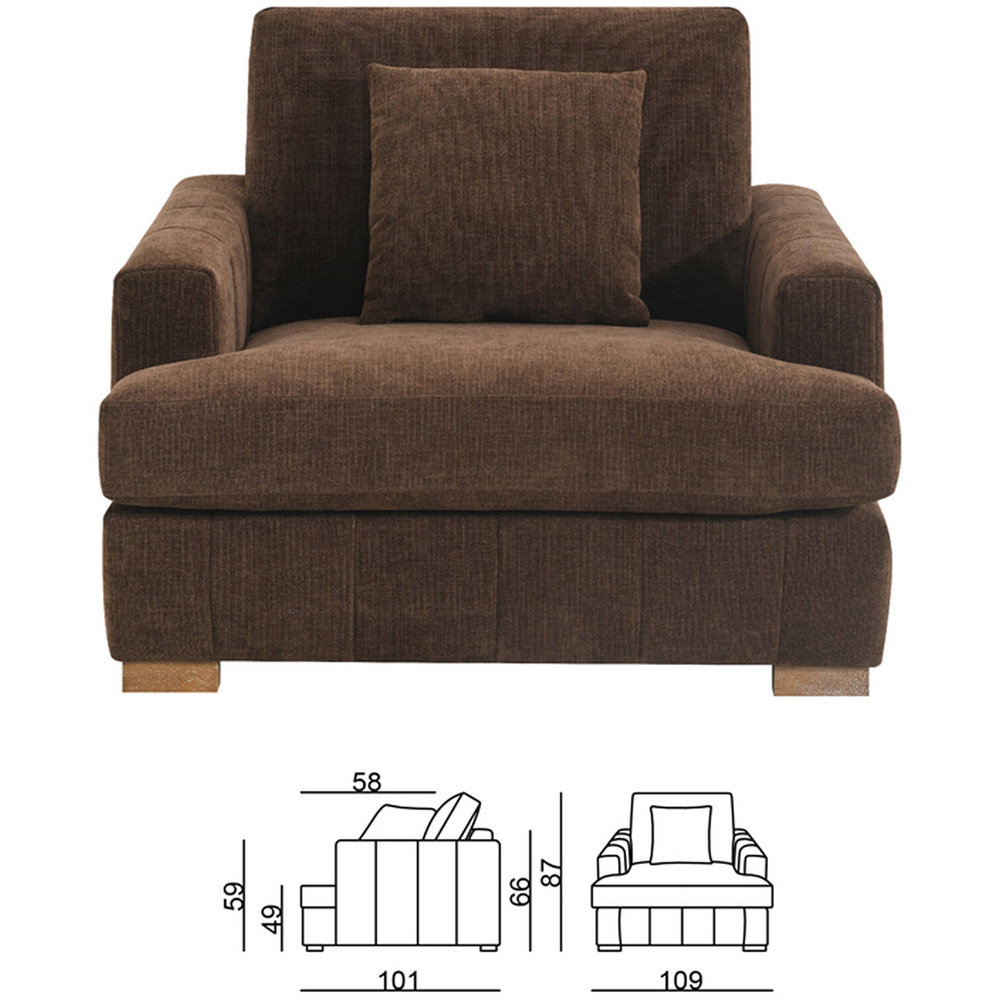 Arden Armchair Brown Image 7