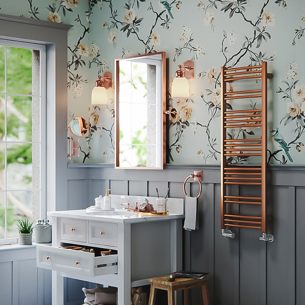 Terma Jade 1405BTU True Copper Heated Towel Rail 1150 x 400mm Image 6