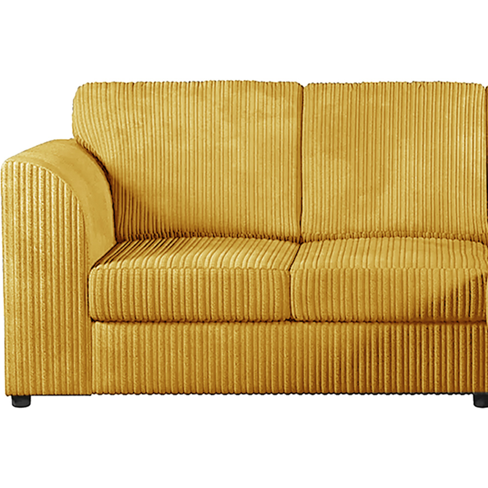 Luxor 4 Seater Mustard Jumbo Cord Full Back Right Hand L Shape Corner Sofa Image 3
