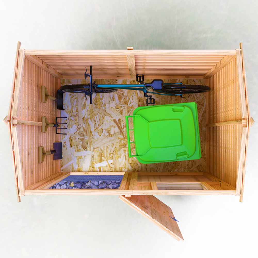 Shire 6 x 4ft Dip Treated Overlap Reverse Apex Shed Image 3