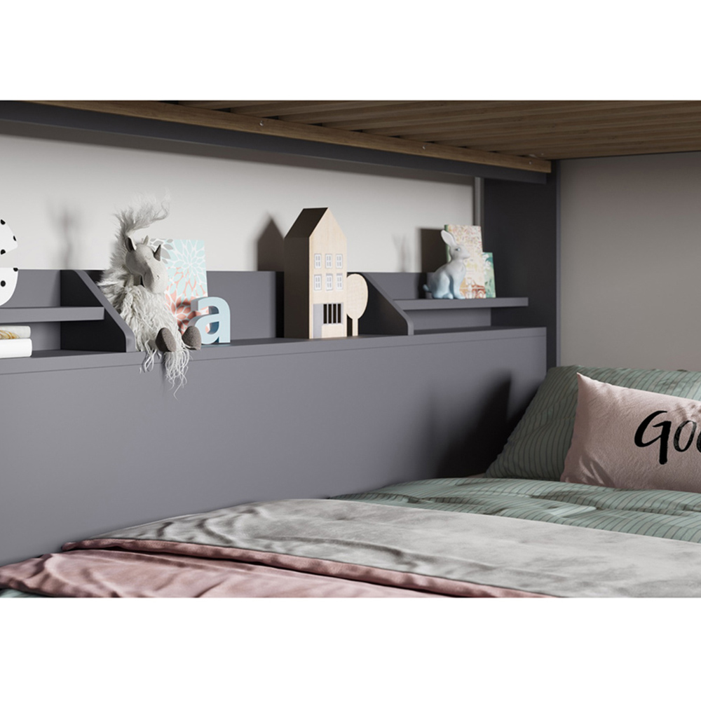 Flair Slick Triple Sleeper Grey Staircase Bunk Bed Image 4