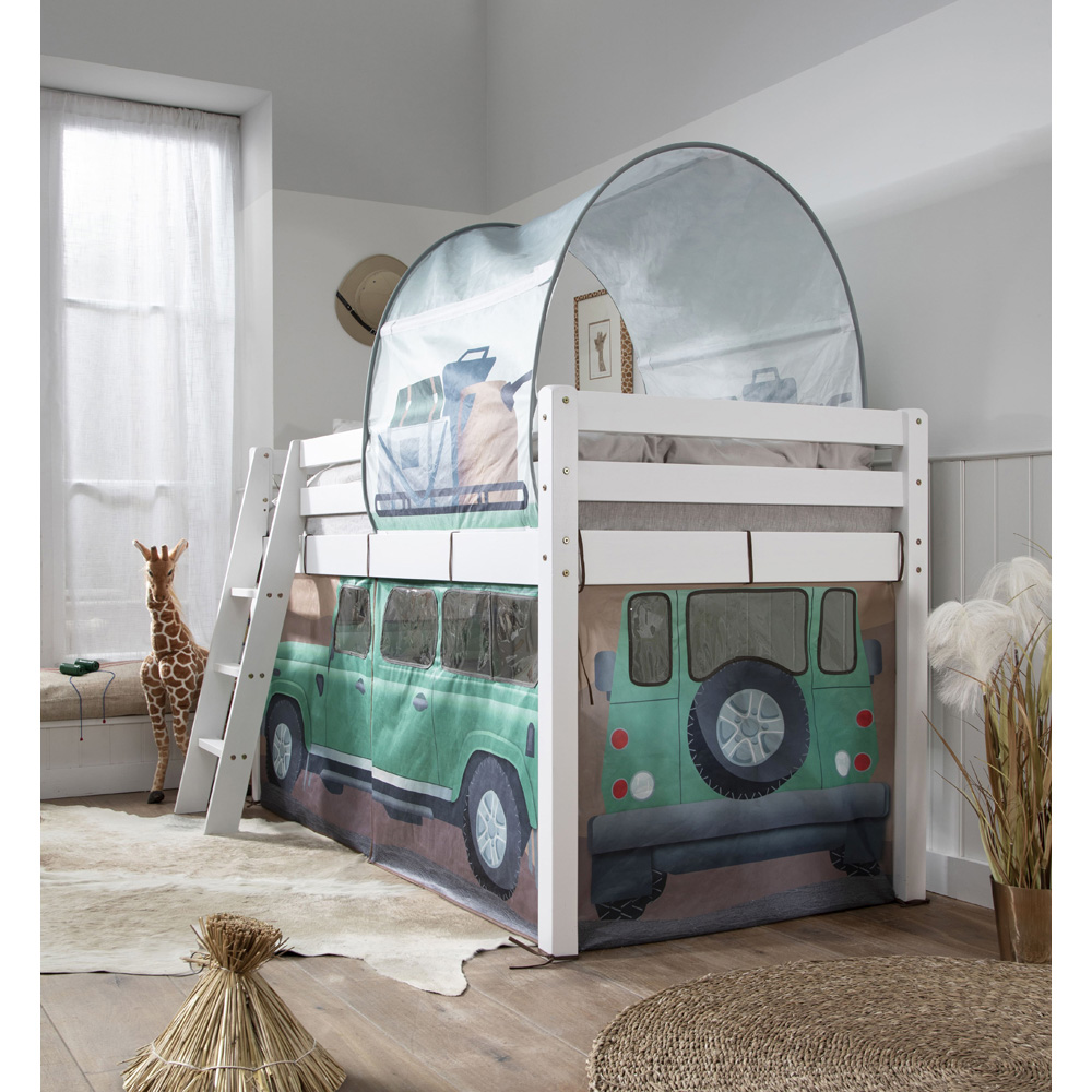 Noa and Nani Moro White Safari Off-Road Mid Sleeper Cabin Bed Image 8