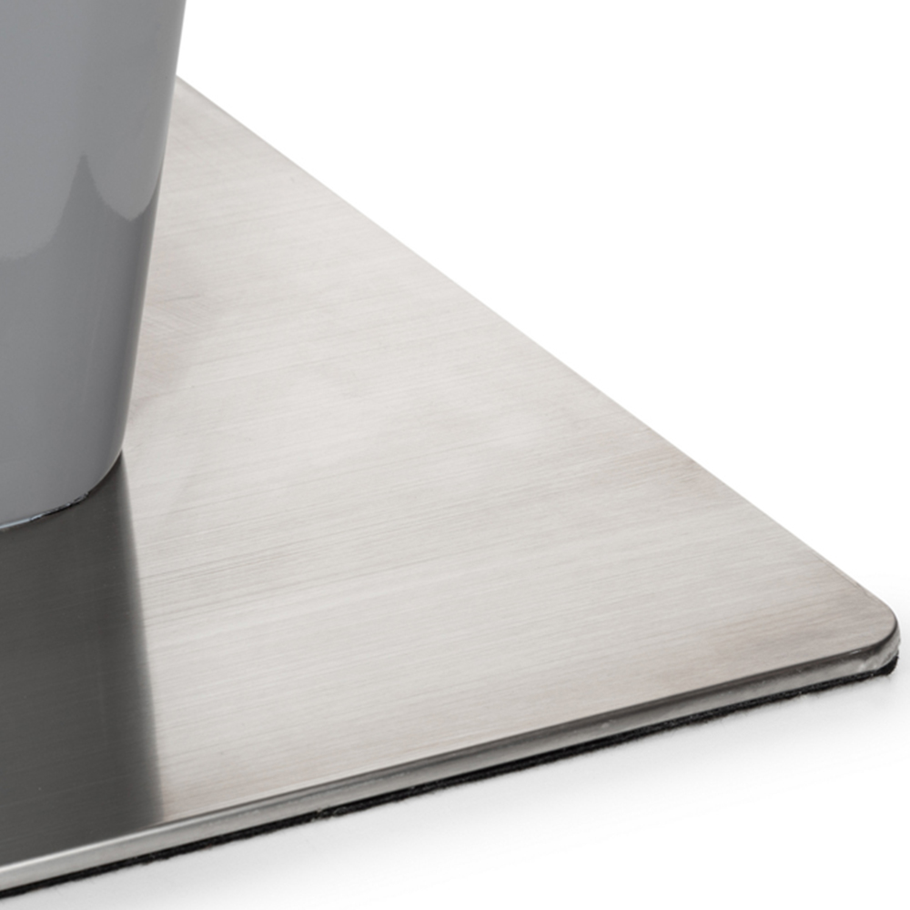 Julian Bowen Como 6 Seater Grey High Gloss Table Set Image 6