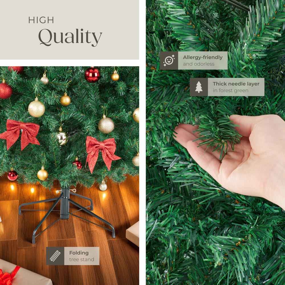 tectake Dasher Dense Needle Green Artificial Christmas Tree 6.8ft Image 5