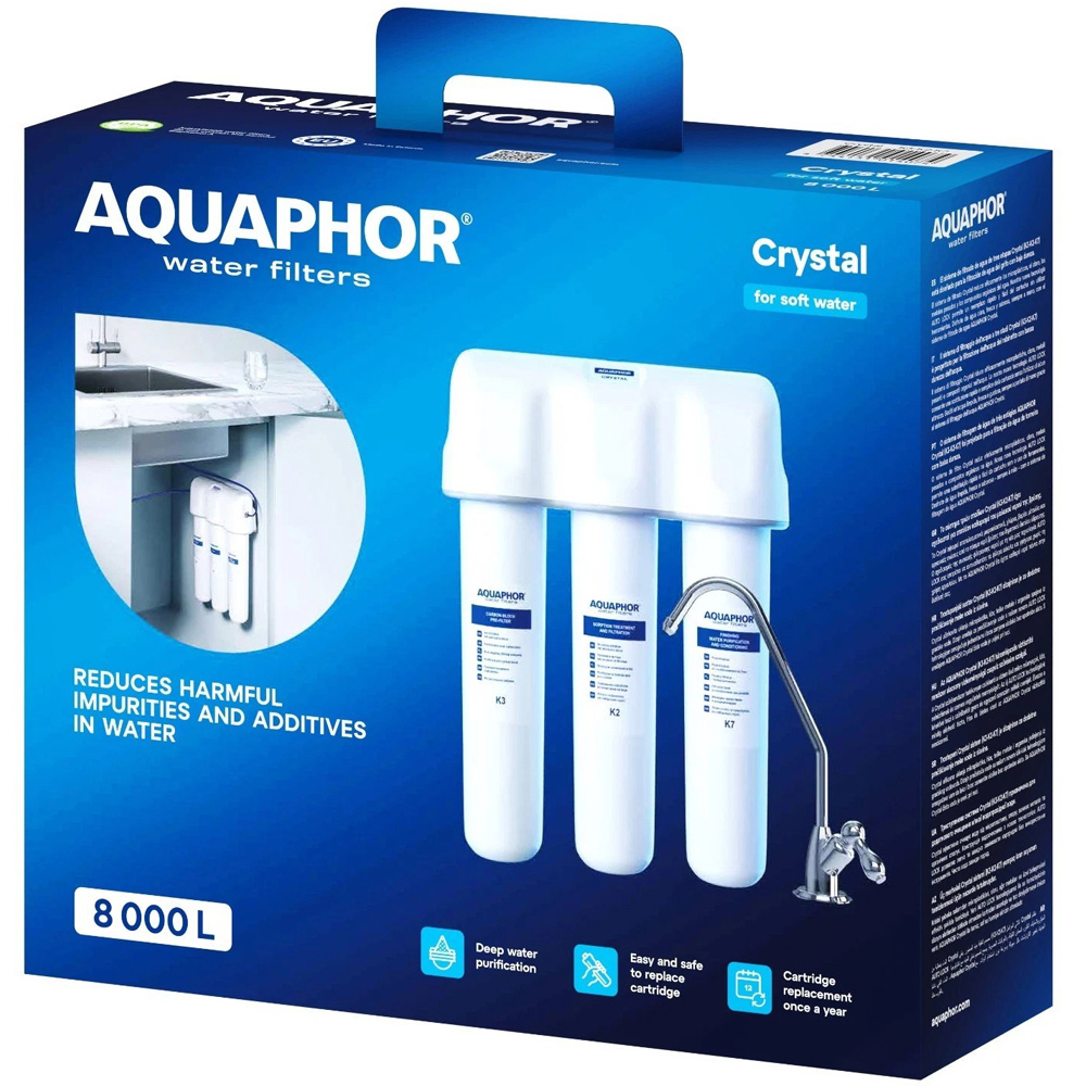 AQUAPHOR Crystal Under Sink Water Filtration System 8000L Image 5