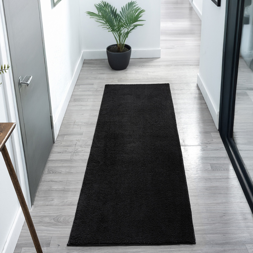Desire Rugs Comfy Black Anti Slip Felt Backing Rug 80 x 120cm Image 6