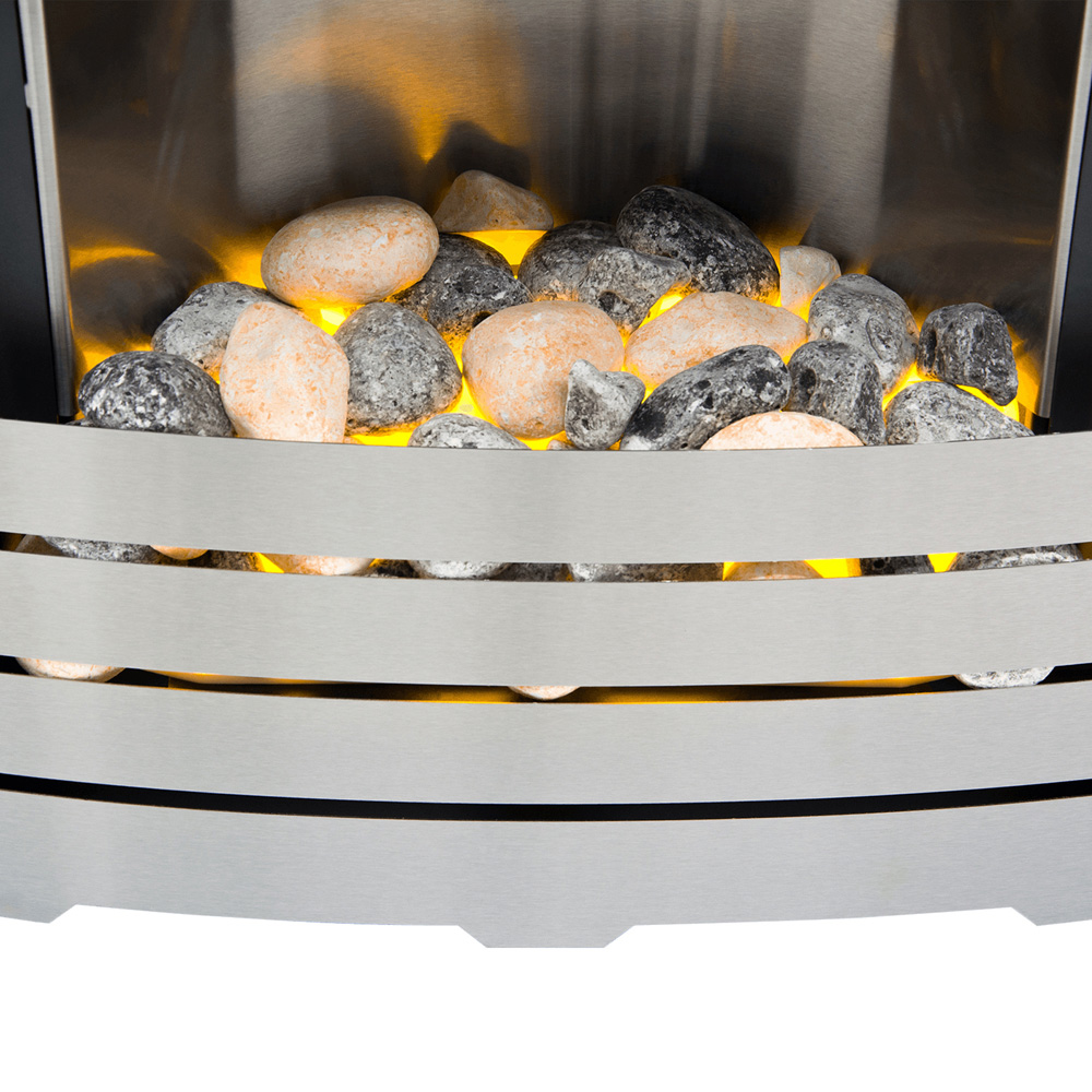 Adam Helios Brushed Steel Electric Inset Fire Image 6