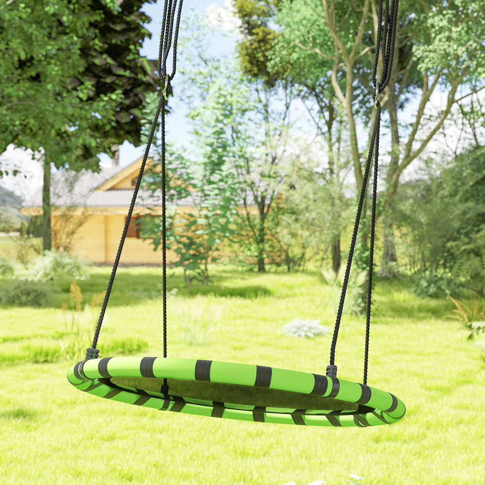 AIYAPLAY Kids Black Nest Swing Set 100cm Image 4