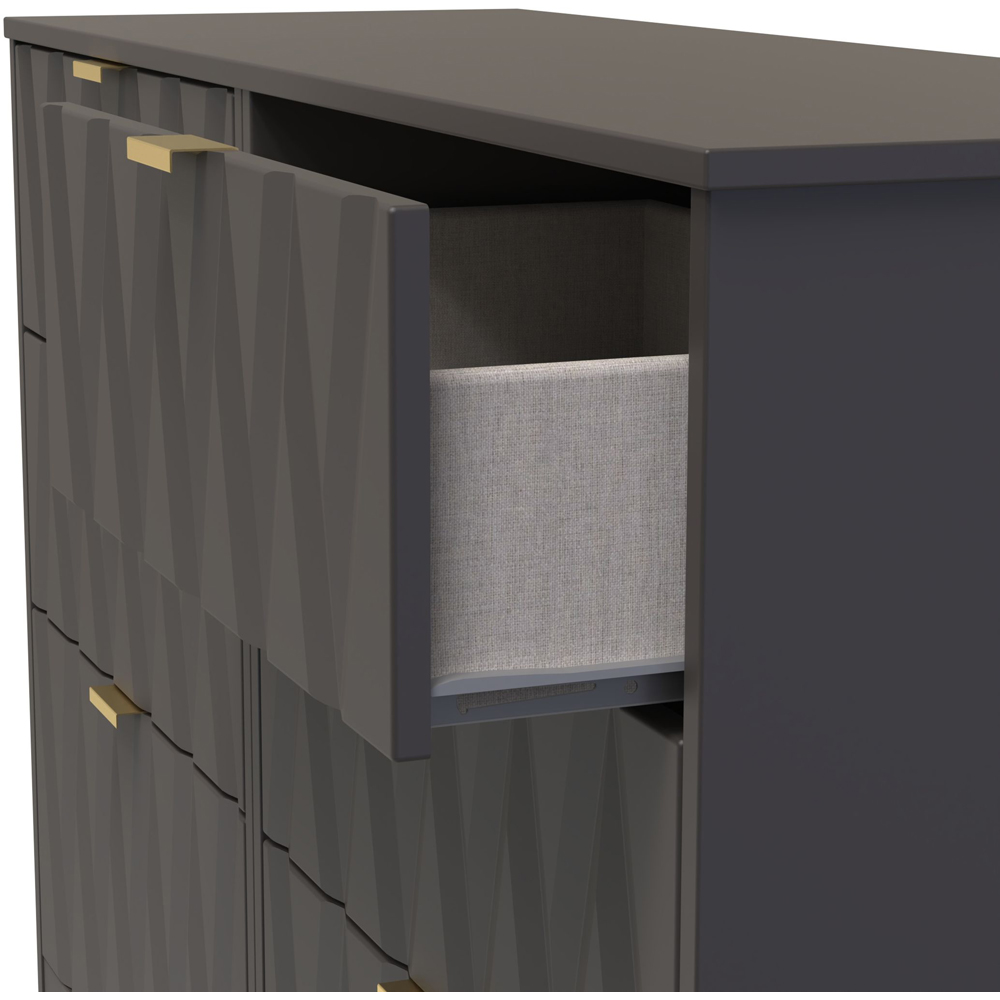 Crowndale Las Vegas 6 Drawer Graphite Chest of Drawers Ready Assembled Image 6