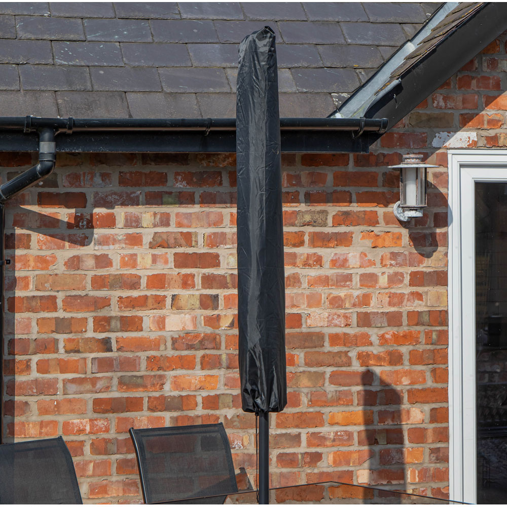 Samuel Alexander 4 Seater Garden Dining Table with Grey Havana Parasol and Base 2.7m Image 3