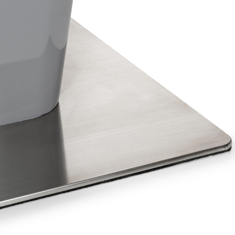 Julian Bowen Como 4 Seater Grey High Gloss Table Set Image 8