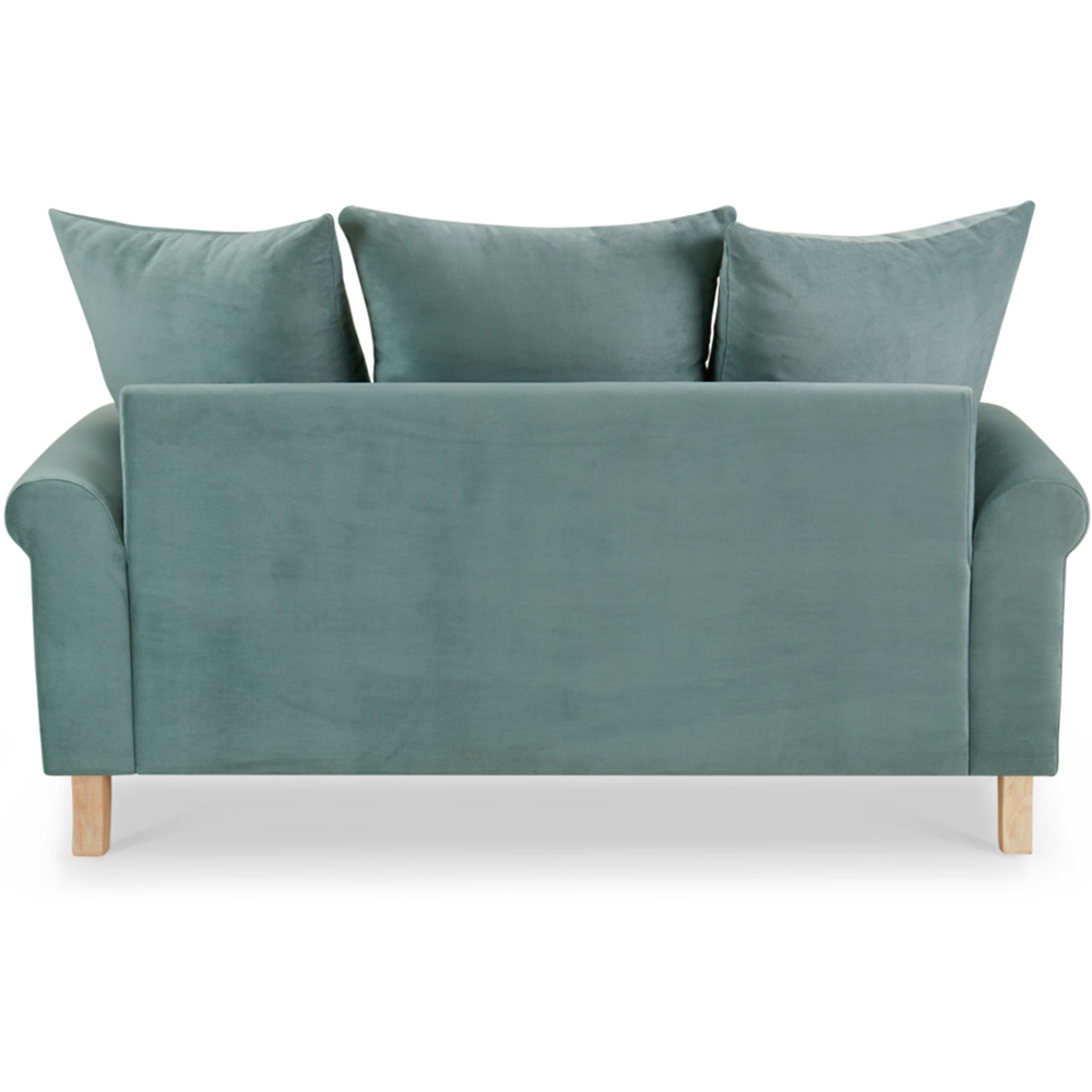 Home Detail Churchill 2 Seater Teal Velvet Sofa Image 5