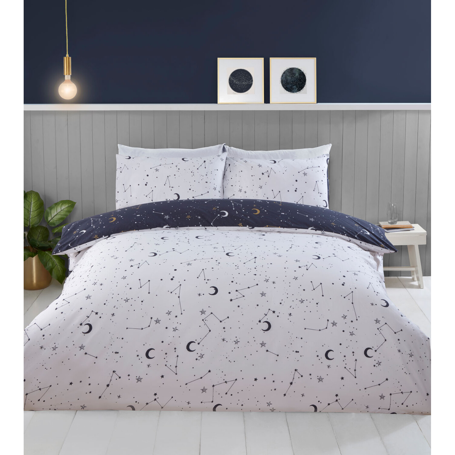 Divante Celestial Single Metallic Duvet Cover Set Image 6