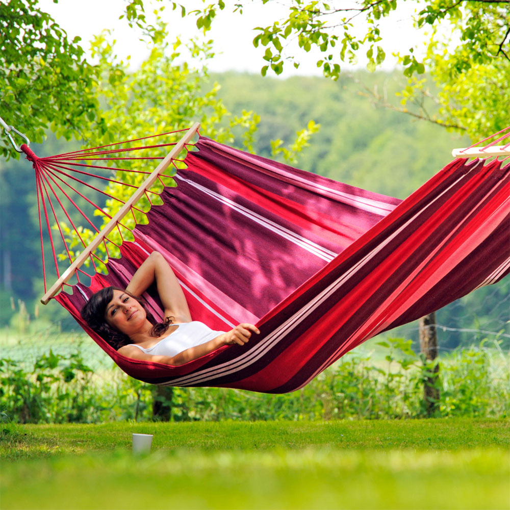Amazonas Samba Fuego Single Premium Spreader Bar Cotton Garden Spreaderbar Hammock Only Image 3