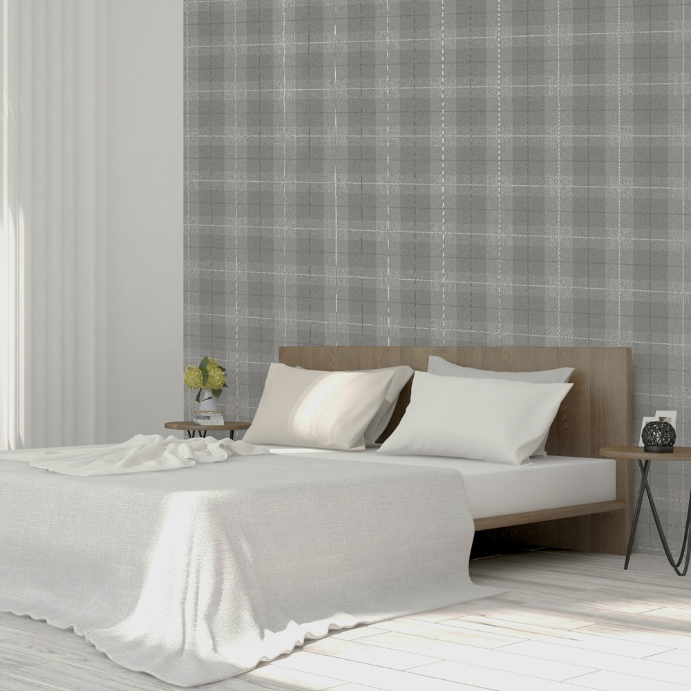 Arthouse Country Tartan Grey Wallpaper Image 4