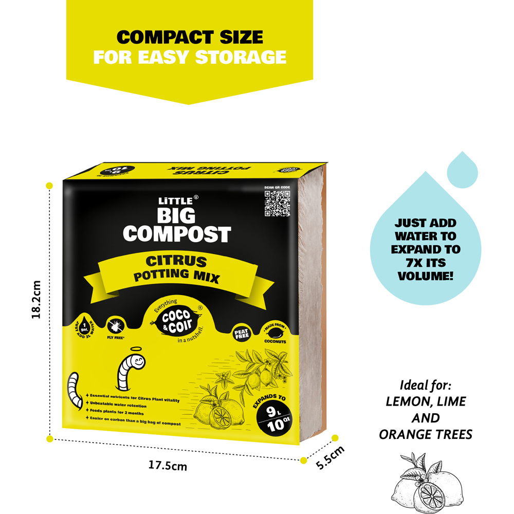 Coco & Coir Little Big Compost Citrus Compost 9L Image 8