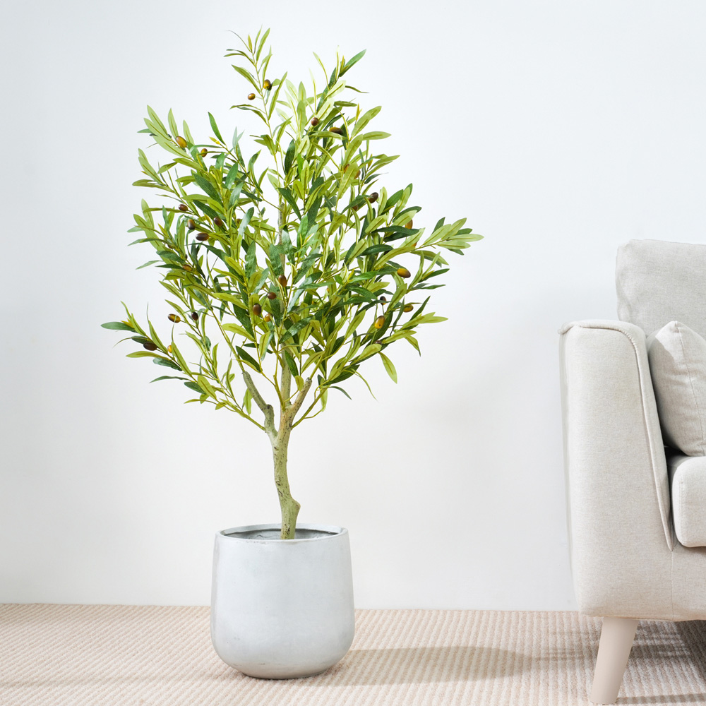 Olive Tree Indoor Artificial Plant 100cm Image 2