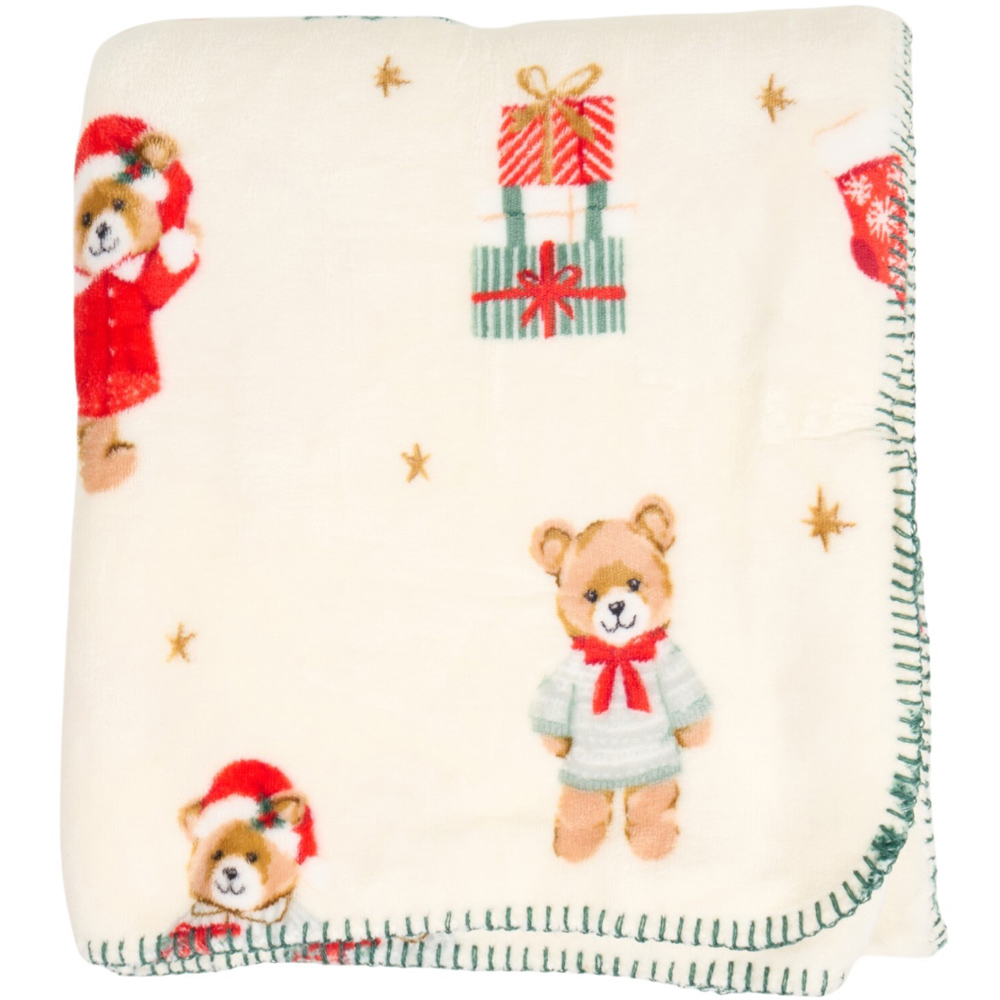 Buddy Bear Christmas Sherpa Throw Image 5