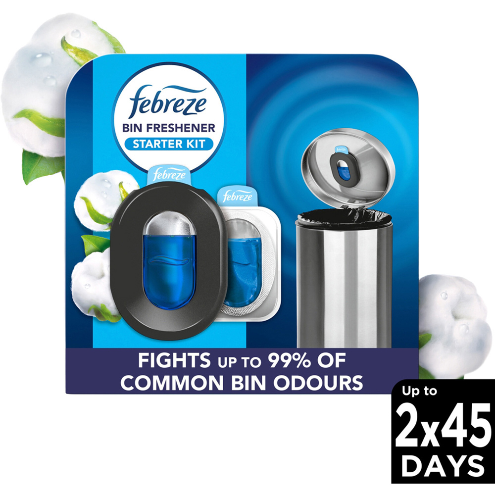 Febreze Bin Freshener Starter Kit Cotton Fresh Image 3