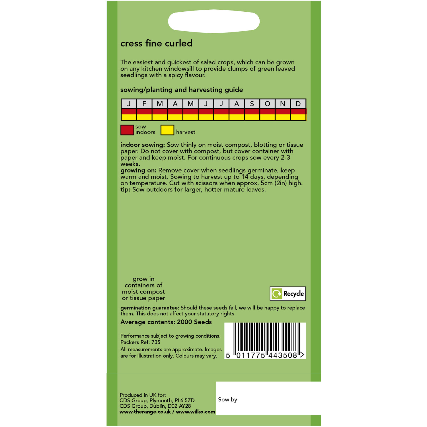 Wilko Cress Fine Curled Seeds Image 2