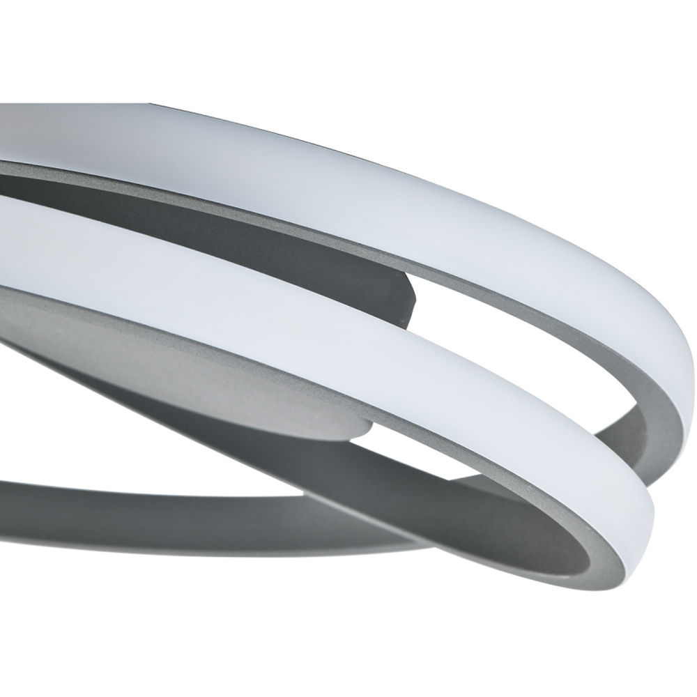 Happy Homewares Single Loop Strip Matt Grey Flush LED Powered Ceiling Light Image 3