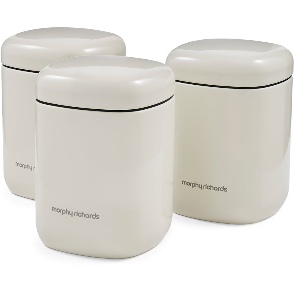 Morphy Richards Equip 1.3L Cream Storage Canister 3 Pack Image 3