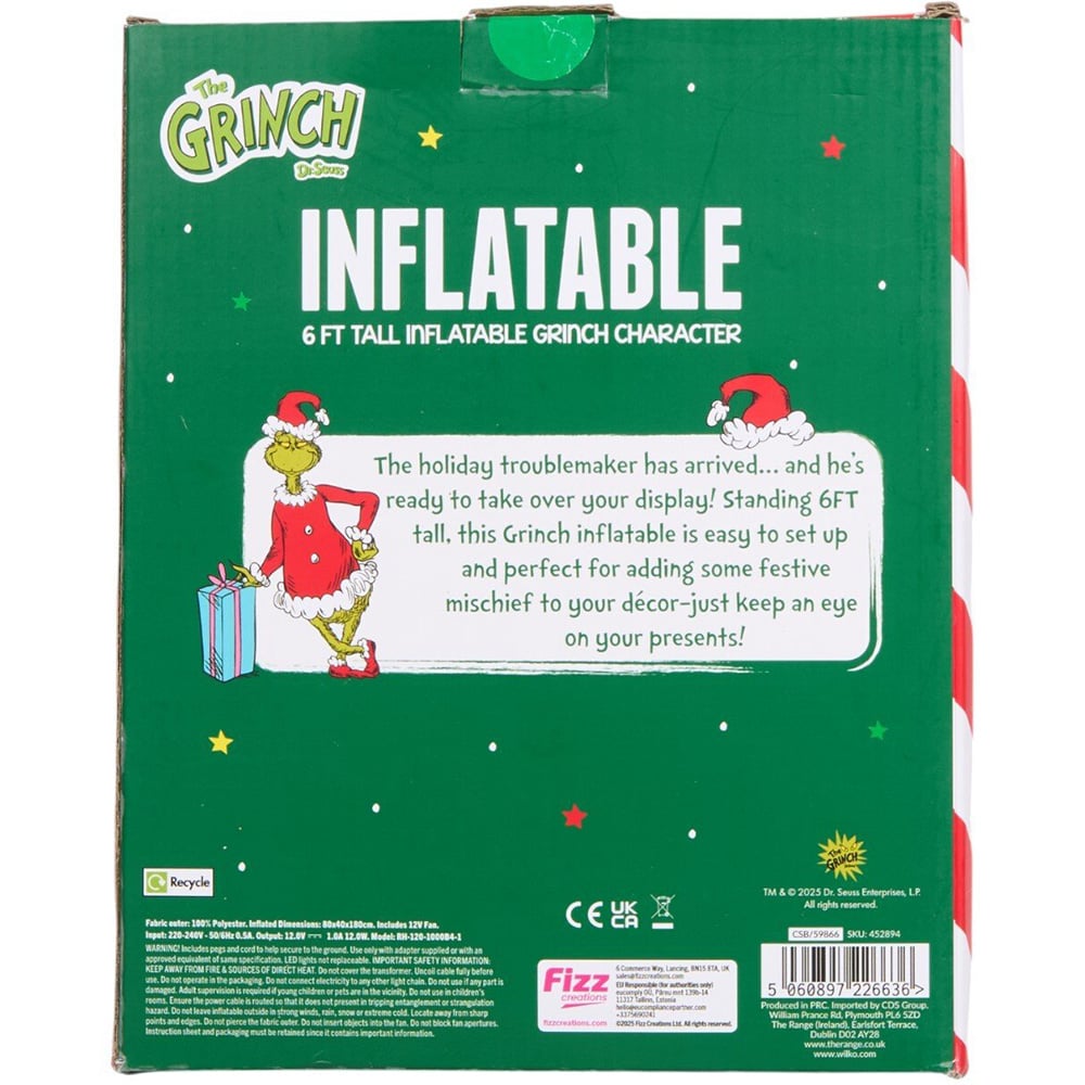 Inflatable Grinch - Green and Red Image 7