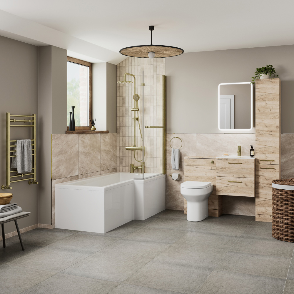 Bathstore Milford 2 Door Oak Wall Hung Basin Unit 510mm Image 2