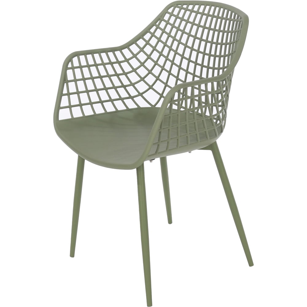 Core Products Rimini Lattice 2 Seater Moss Green Bistro Table Set Image 3