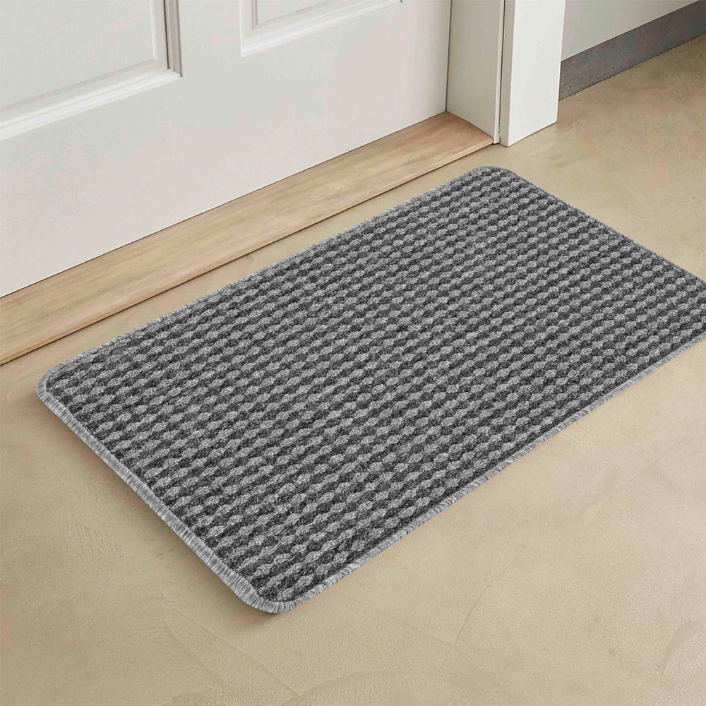 Desire Rugs Eden Grey Non Slip Door Mat 40 x 60cm Image 2