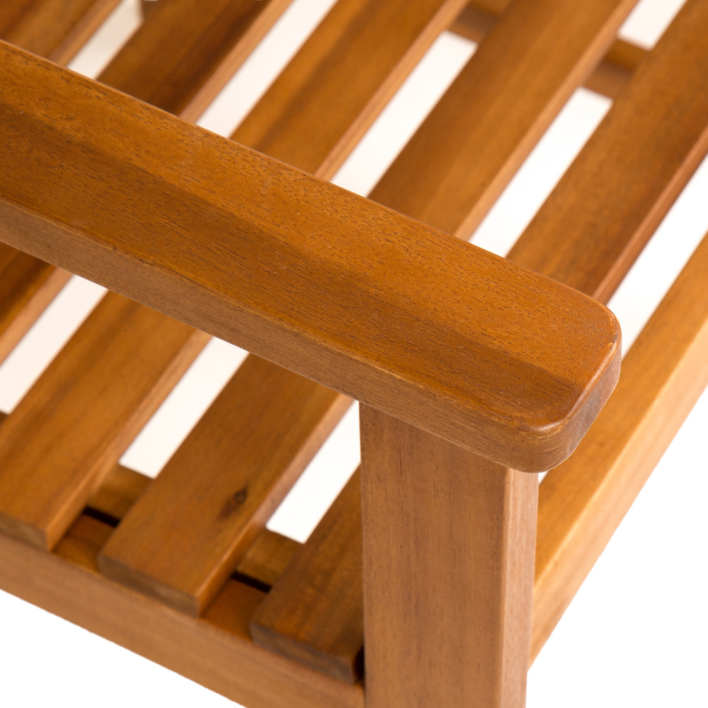 Charles Bentley 2 Seater Acacia Wooden Companion Seat Image 5