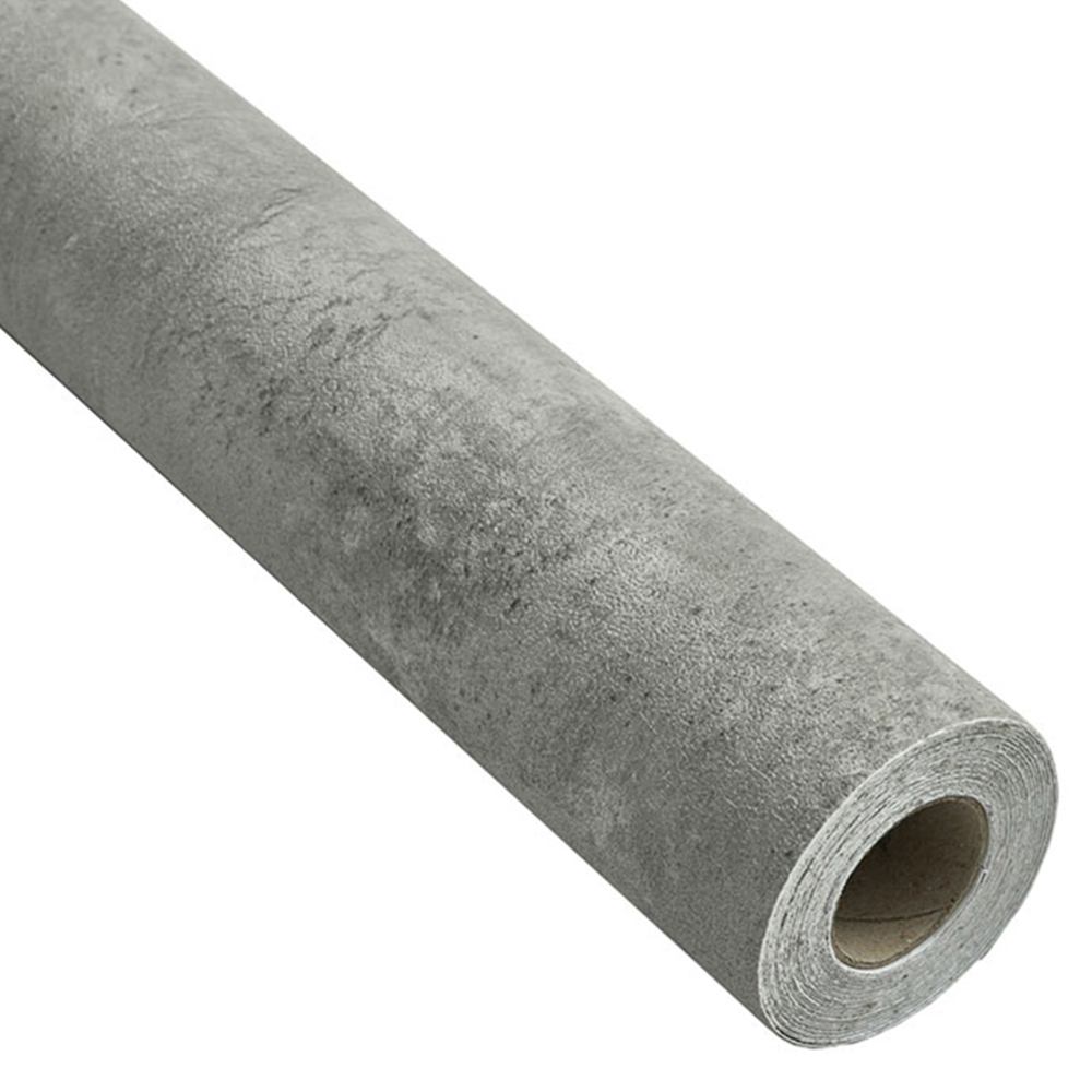 Living and Home PVC Industrial Cement Grey Wallpaper Image 4