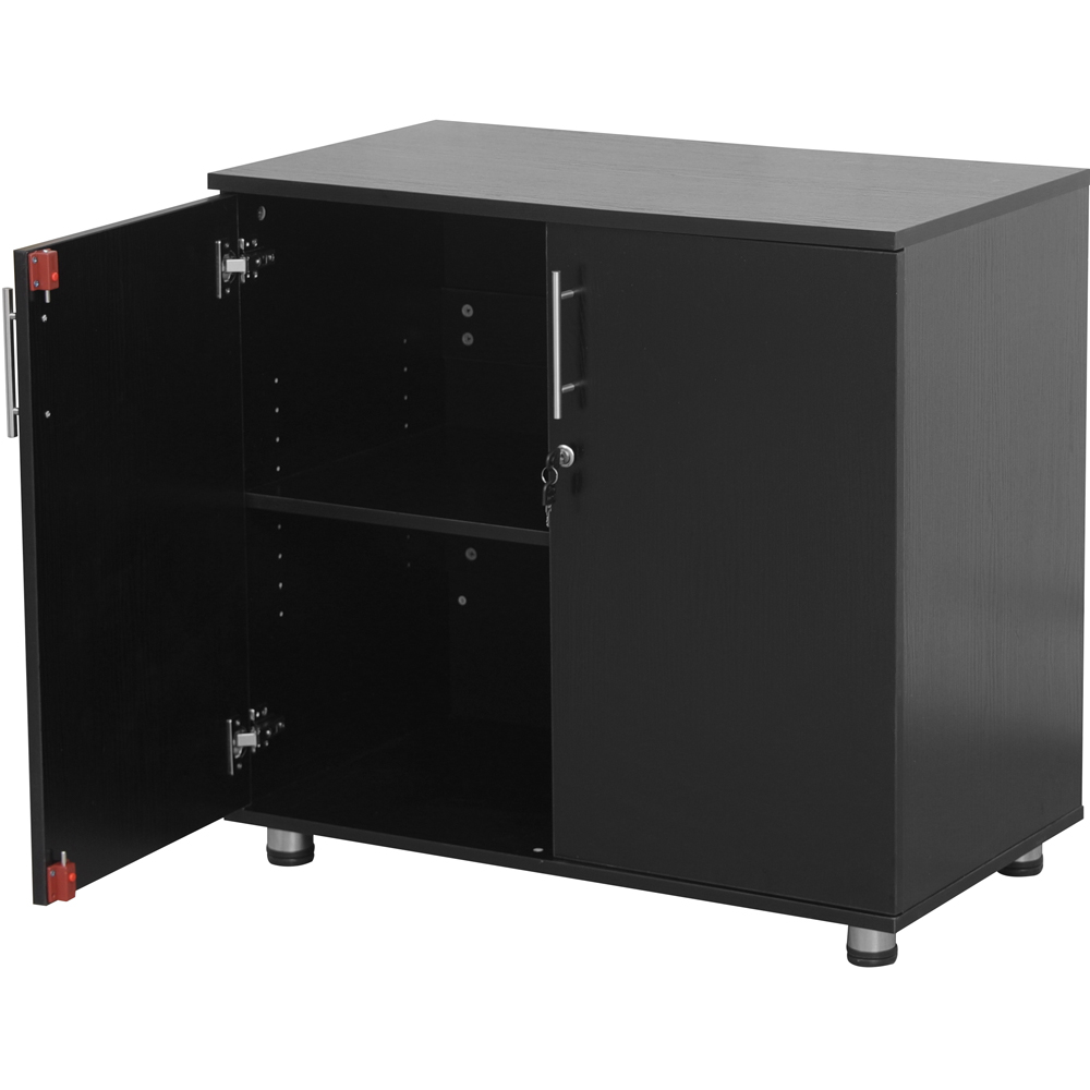 MMT Furniture Designs 2 Door Black Lockable Filing Cabinet Image 3