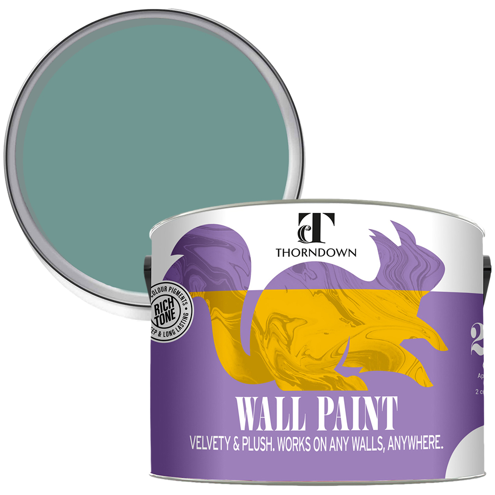 Thorndown Walls and Ceilings Slade Green Matt Paint 2.5L Image 1