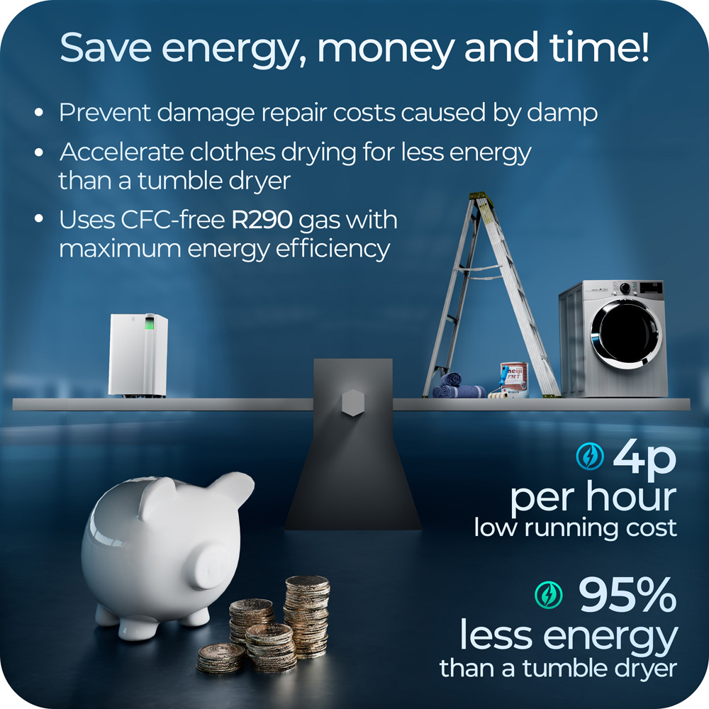 Avalla Multi Room Coverage X350 Smart Dehumidifier 12L Image 4