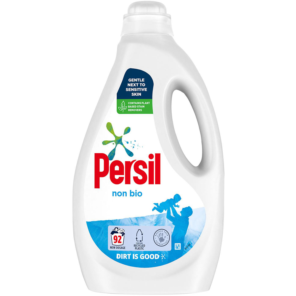 Persil Non Bio Liquid Detergent Gentle 92 Washes 2.484L Image 1