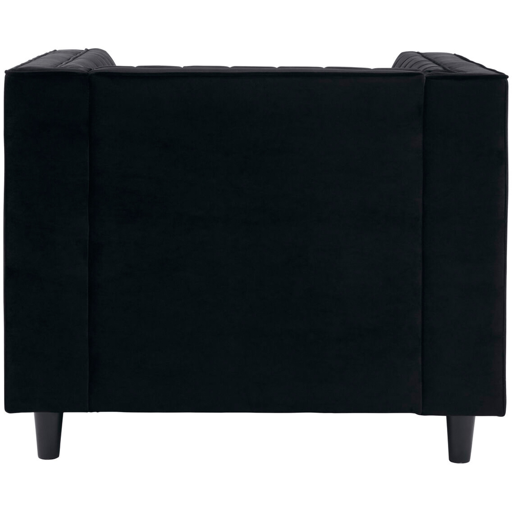 Premier Housewares Farah Black Velvet Accent Chair Image 4
