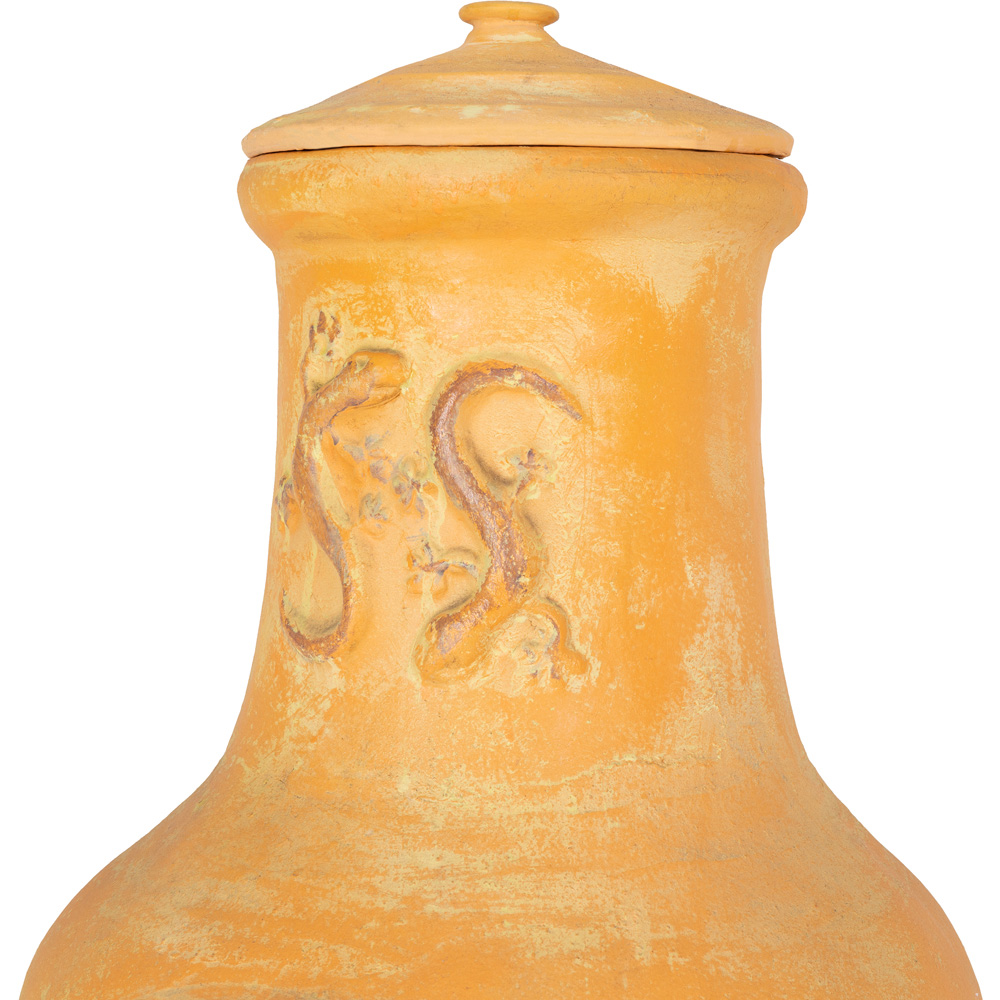 Charles Bentley Lge Natural Clay Chiminea Lizard D esign Image 4