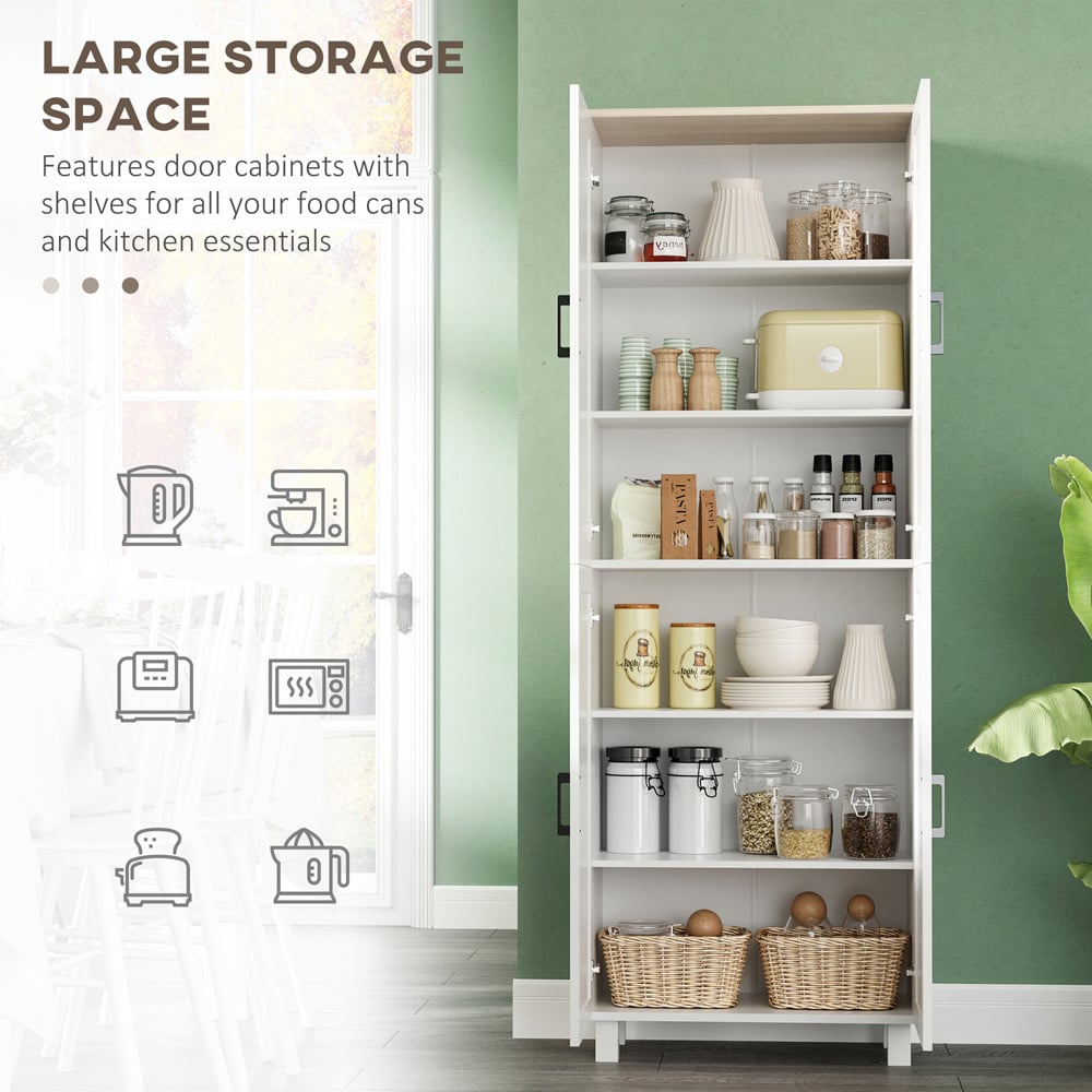 Portland 4 Door White Kitchen Storage Cabinet Image 5