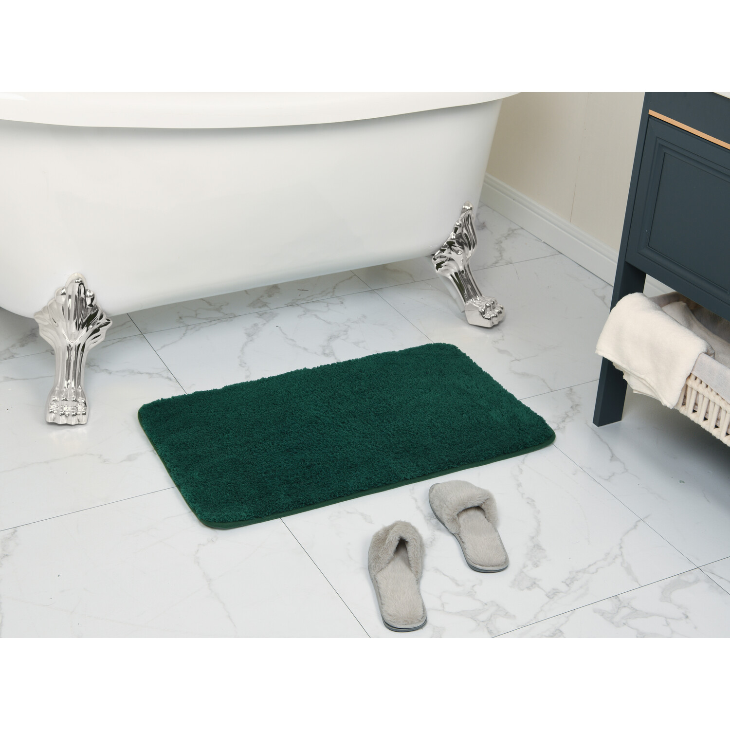 Emerald Green Supersoft Bath Mat 45 x 75cm Image 2