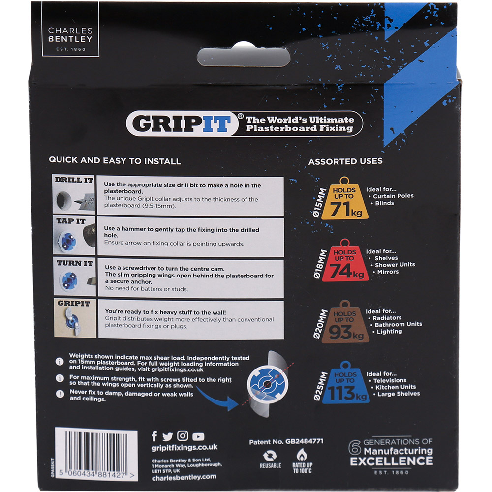 Charles Bentley Gripit Assorted Kit 32 Pack Image 2