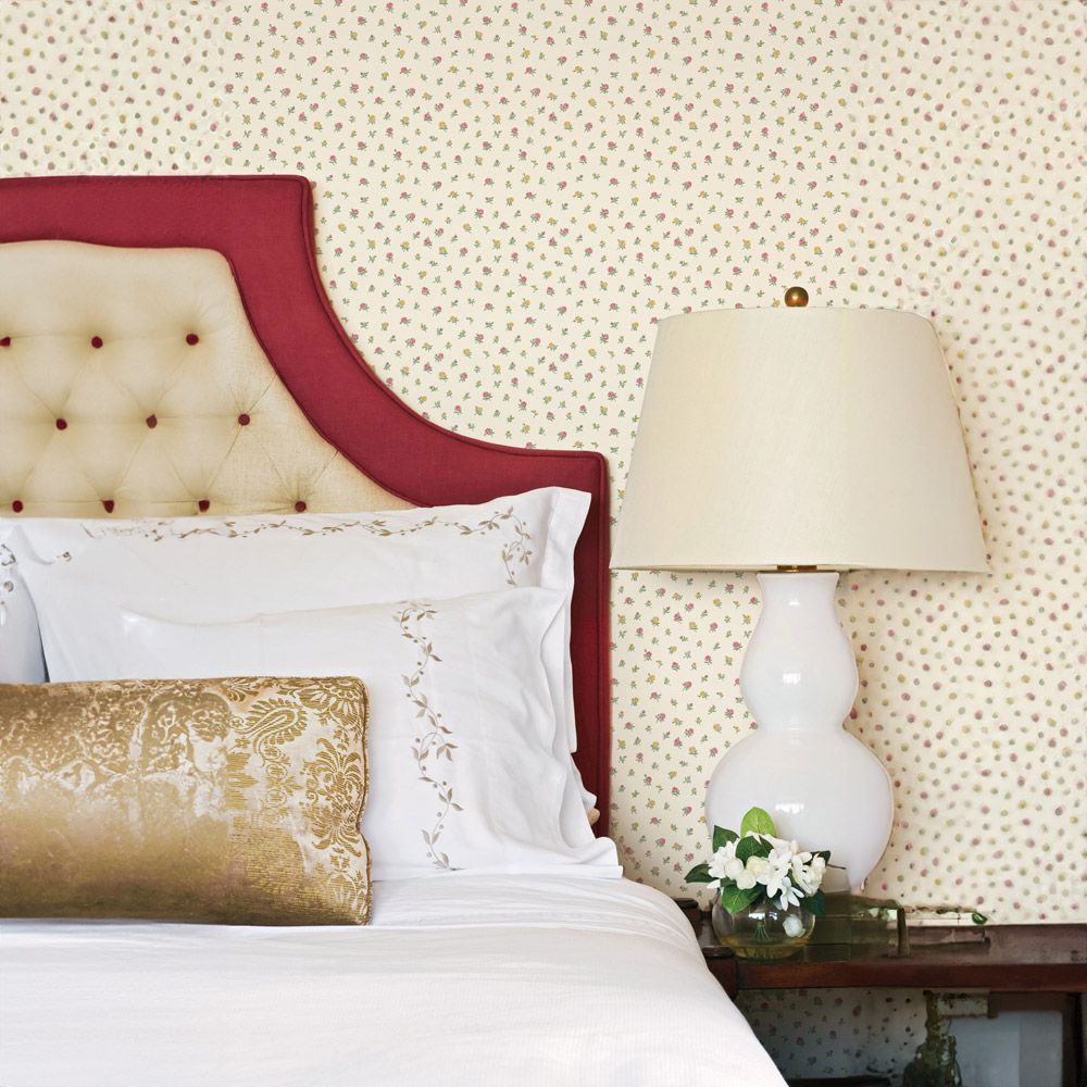 Galerie Country Cottage Floral Blooms Red and Yellow Wallpaper Image 2