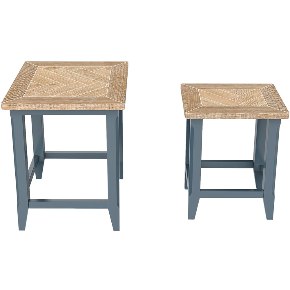 Baumhaus Signature Blue Nest of Tables Set of 2 Image 3