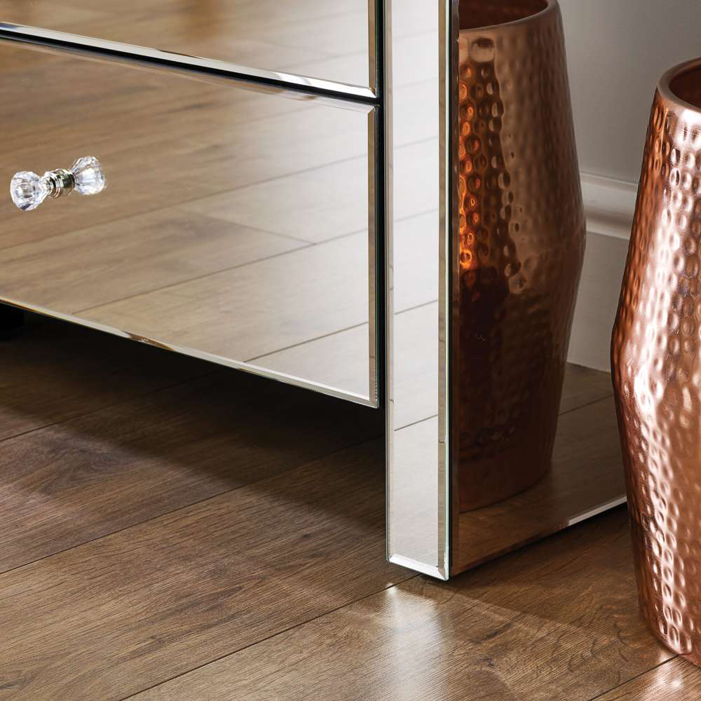 Birlea Seville 3 Drawer Mirrored Chest of Drawers Image 4