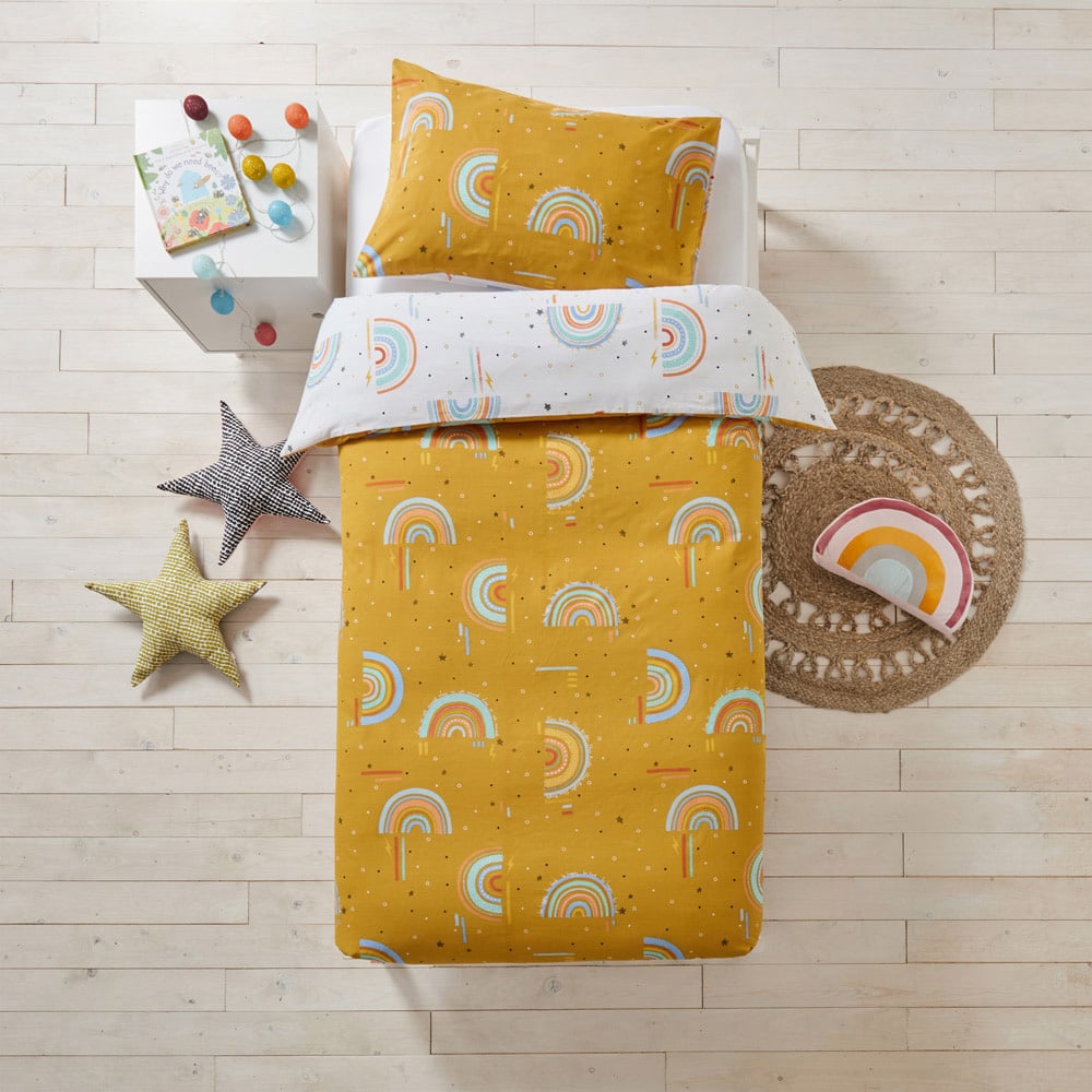 little furn. Rainbow Double Mustard Kids Duvet Cover Set  Image 4