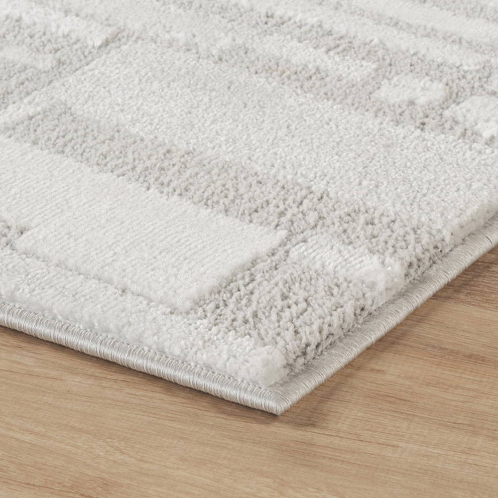 Desire Rugs Hamilton Silver Bold Geometric Rug 60 x 220cm Image 4