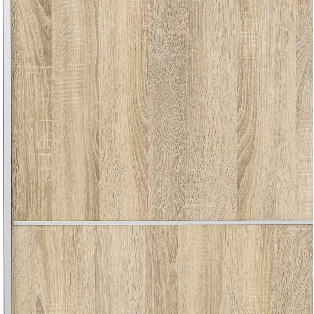 Florence Verona 2 Door White and Oak Sliding Wardrobe Image 7