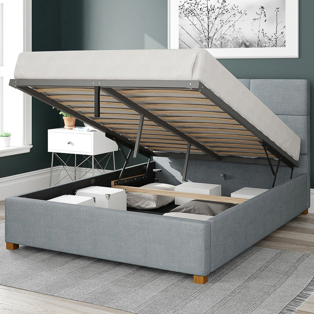 Aspire Caine Double Sky Malham Weave Ottoman Bed Image 2